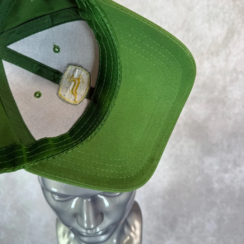 John Deere Baseball Cap Men OSFA Green Solid Embroidered Logo Adjustable Hat
